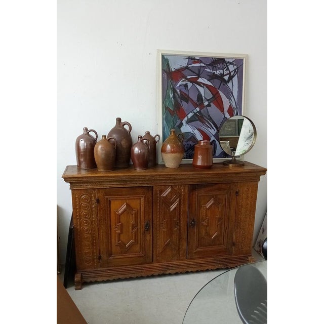 Baroque Sideboard in Solid Oak For Sale - Image 9 of 10