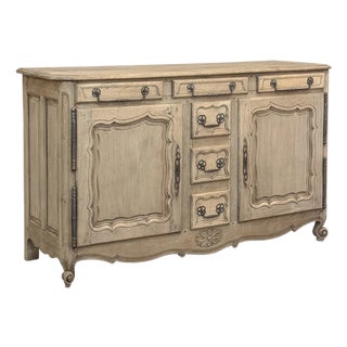 19th Century Country French Stripped Buffet With Original Hardware For Sale