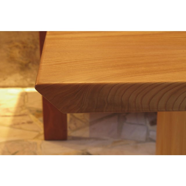 Tan Elm Wood Desk or Table Hanau Range from Regain, France, 1980s For Sale - Image 8 of 13