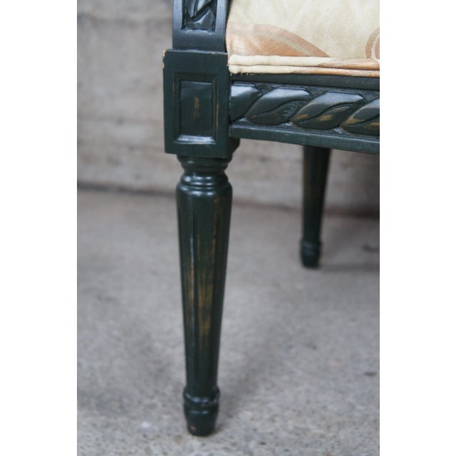 Mid 20th Century 2 Drexel Heritage French Louis XVI Fauteuil Balloon Back Neoclassical Arm Chairs - Set of 2 For Sale - Image 11 of 12