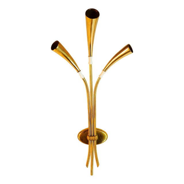 Three Light Wall Lamp by Oscar Torlasco For Sale