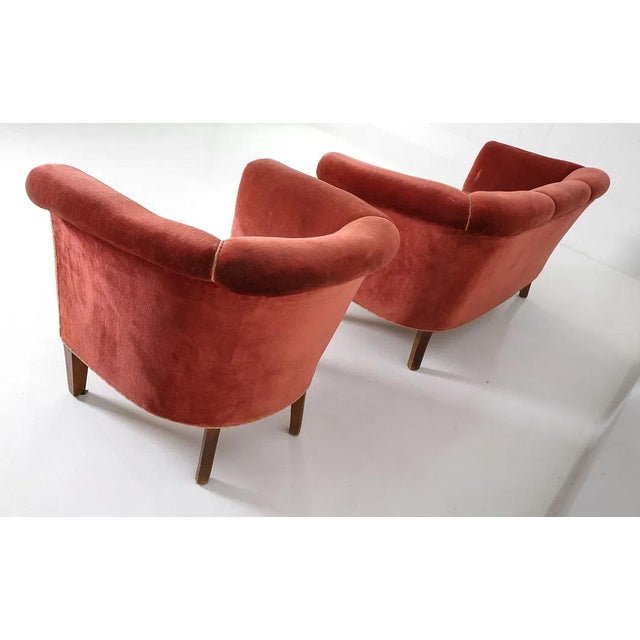 Mid-Century Modern 1940s Danish Mid Century Modern Sofa and Chair - 2 Piece Set For Sale - Image 3 of 14