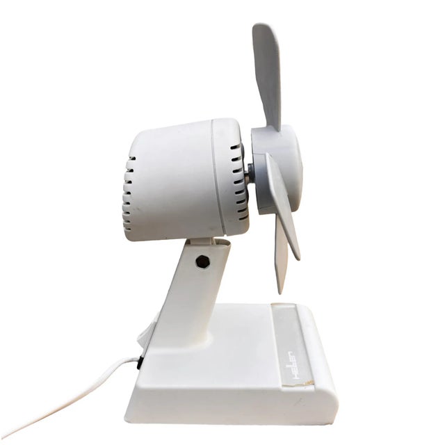 Gray Table Fan, Heller Tv 170, Italy 1980s For Sale - Image 8 of 9