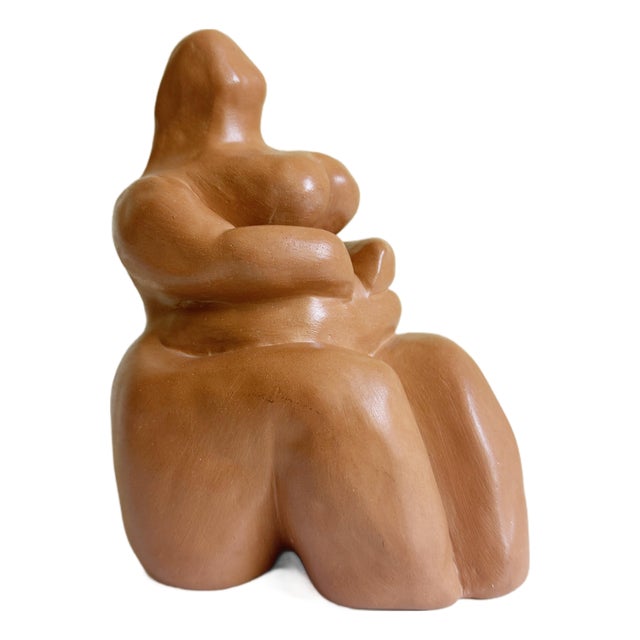 Rubenesque Red Clay Sculpture, Mid 20th Century For Sale