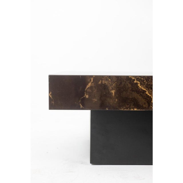 Coffee Table Forming a Bar with Sliding Top, 1970s For Sale - Image 3 of 7