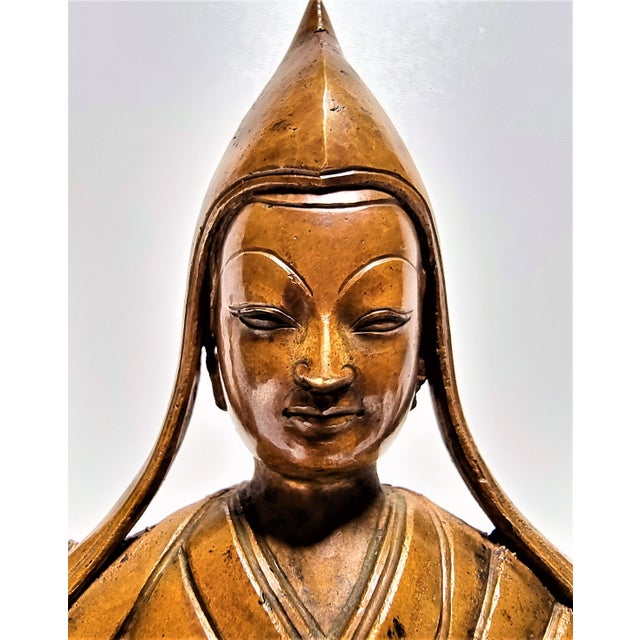18th Century Buddha Priest in Bronze, Nepal For Sale - Image 10 of 14