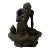 Vintage Iron Metal Finish Rustic Lohon Monk Arhat Figure For Sale