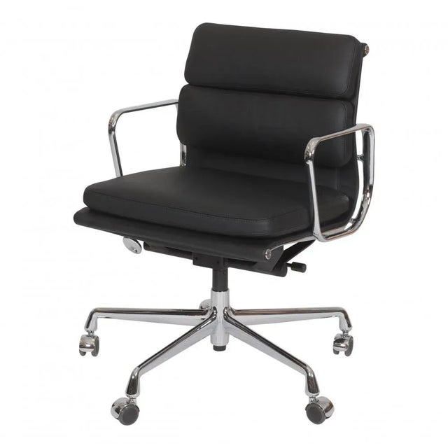 Black Leather EA-217 Office Chair by Charles Eames for Vitra For Sale - Image 5 of 5