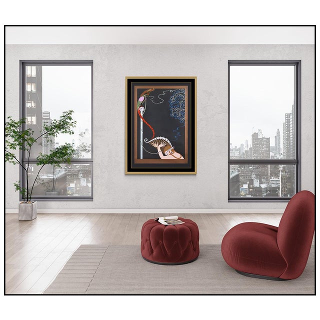 The artwork here, "Enchanted Melody", is a wonderful depiction of a bird watching over a chained prisoner, that is...