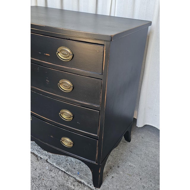 1940s Black Vintage Chest of Drawers, Distressed For Sale - Image 5 of 11