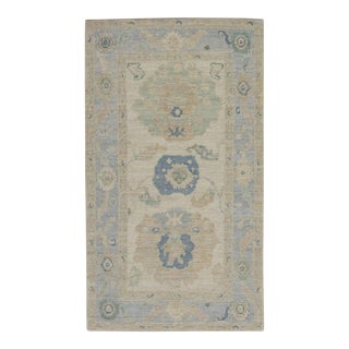 Oriental Hand Knotted Rug Turkish Oushak 2'10" x 5'2" For Sale