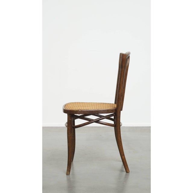 1960s Bistro Chair with Woven Wicker Seat For Sale - Image 5 of 12