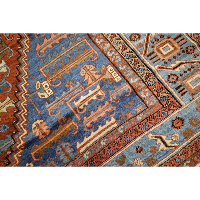 Early 20th Century Early 20th Century Rustic Persian Bakshaish Tribal Room Size Rug For Sale - Image 5 of 6