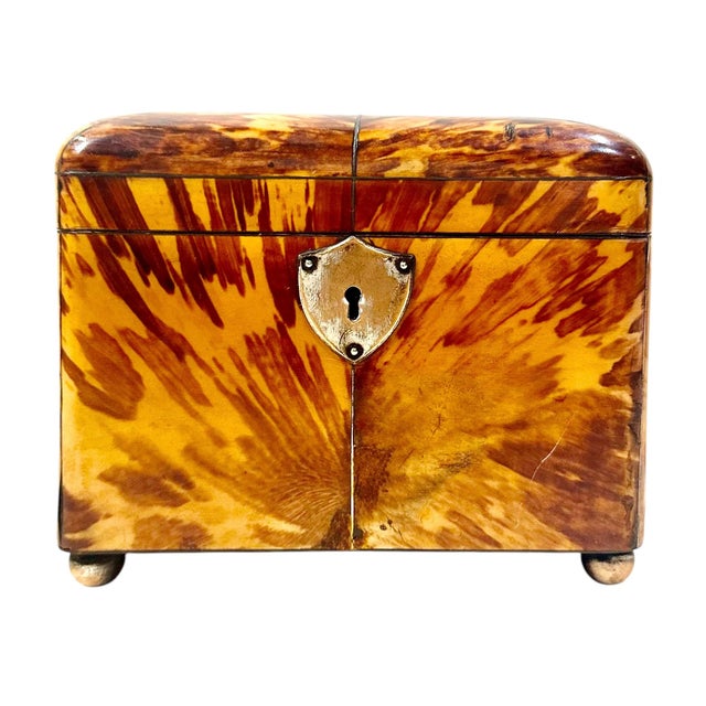 Early 19th Century English Faux Tortoiseshell Box For Sale - Image 9 of 12
