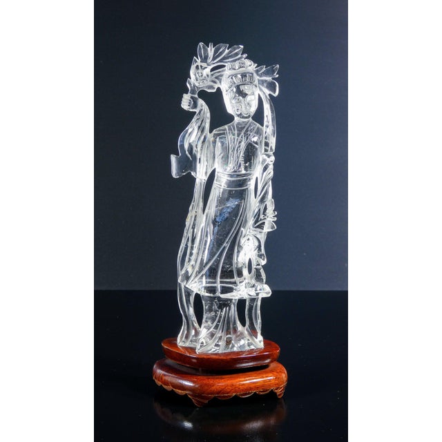 Rock Crystal Guanyin Sculpture For Sale - Image 11 of 18