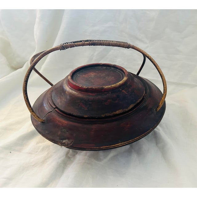 Antique Chinese Wood Food Basket For Sale - Image 10 of 11
