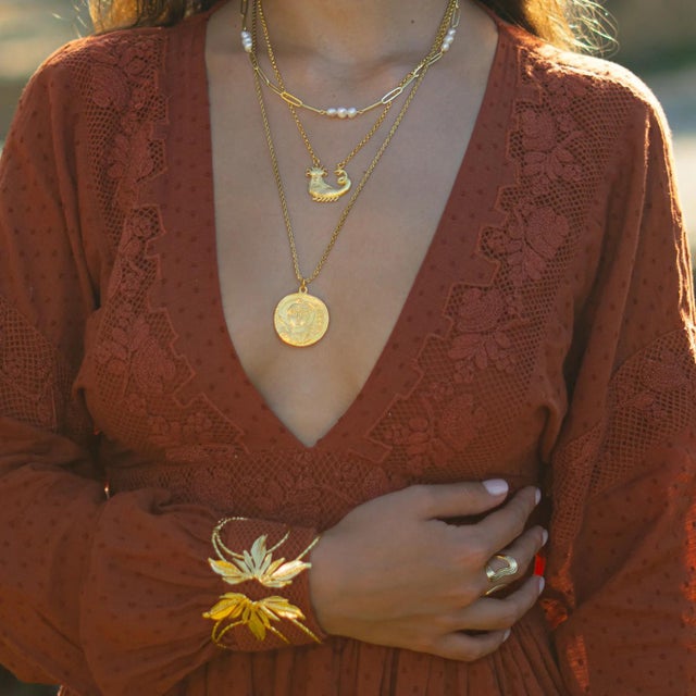 Mystic Guardian Coin Medallion Necklace For Sale - Image 9 of 11