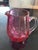 Pilgrim Manufacturing Vintage Cranberry Pilgram Glass Milk Mini Pitchers - Pair For Sale - Image 4 of 4