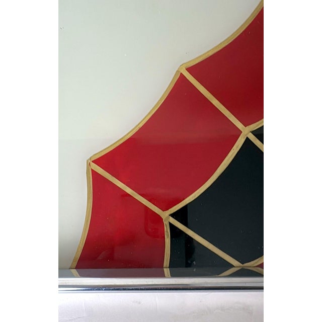 White Art Deco French Opaline Glass Tray With Reverse-Painted Decoration For Sale - Image 8 of 17
