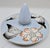 Vintage 9" Chinoiserie Powder Blue Porcelain Melon Ginger Jar - Hand-Painted Longevity Peach & Blossom Motif For Sale In Dallas - Image 6 of 11