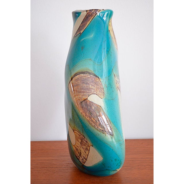 Maltese Glass Vase by Michael Harris for Mdina, 1980s For Sale - Image 3 of 14