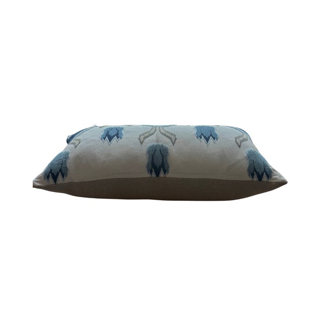 This pillow features Tulip Flamestitch Embroidery with a knife edge finish. An enchanting, statement-making pattern with a...