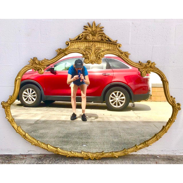 Large Early 20th Century Ornate Gold Rococo Mirror For Sale - Image 13 of 13