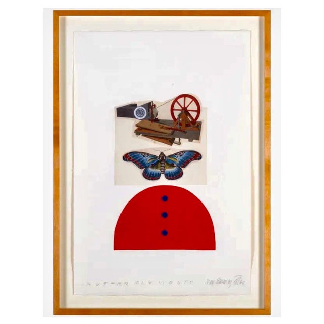 Ivan Chermayeff (1932-2017): Butterfly Mouth Mixed media collage, 2002, hand signed 'Ivan Chermayeff' and dated lower...