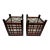 Late 20th Century Japanese Rosewood Candle Lanterns, Pair For Sale