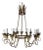 Miamar Twelve-Light Wrought Iron Chandelier With Gilt Finish For Sale