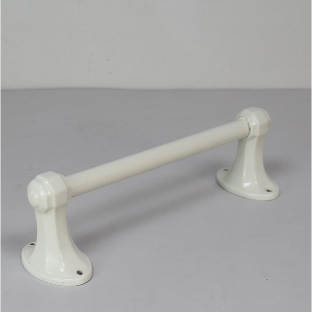 Porcelain Towel Rack, 1940s For Sale - Image 4 of 4