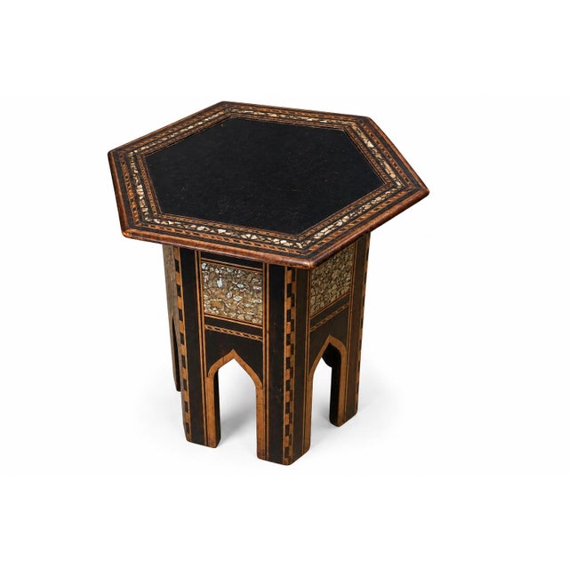 19th Century 19th Century Moroccan Hexagonal Pedestal Table, 1890s For Sale - Image 5 of 9