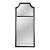 Queen Anne Style Mirror, Etched and Beveled in Ebonized Parcel Gilt Frame, 1940s For Sale