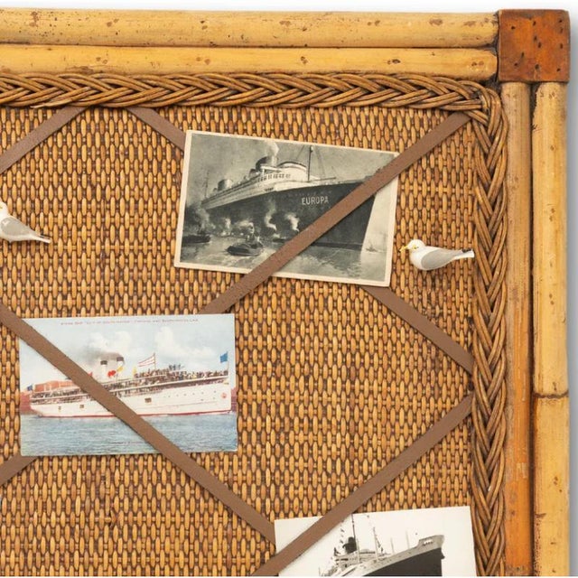 Rattan & Bamboo Bulletin Board For Sale - Image 4 of 4