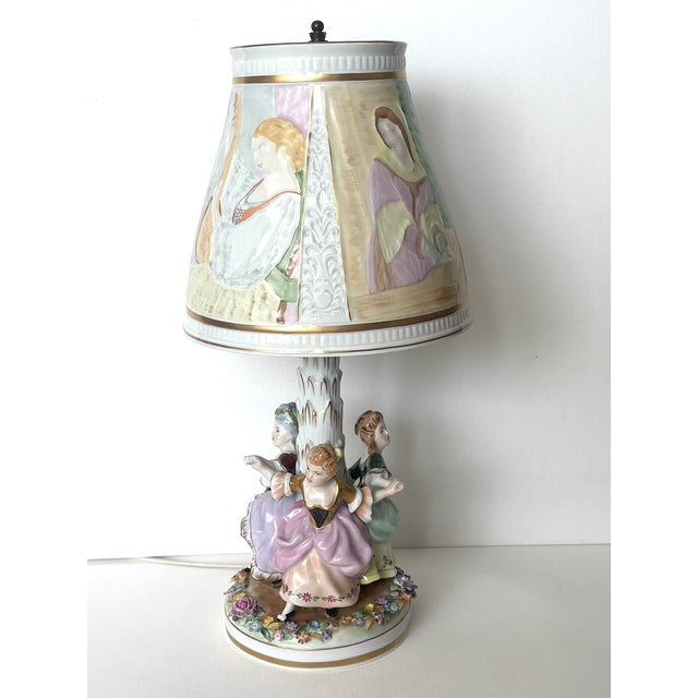 Porcelain Lithophane Table Lamp from PMP Plaue von Schierholz, 1950s For Sale - Image 14 of 18