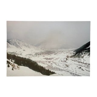 "Snowy Valley" Contemporary Landscape Color Photograph From the Estate of Gleb Derujinsky For Sale