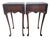 Twin Vintage Mahogany Drop Leaf Bedside Tables For Sale