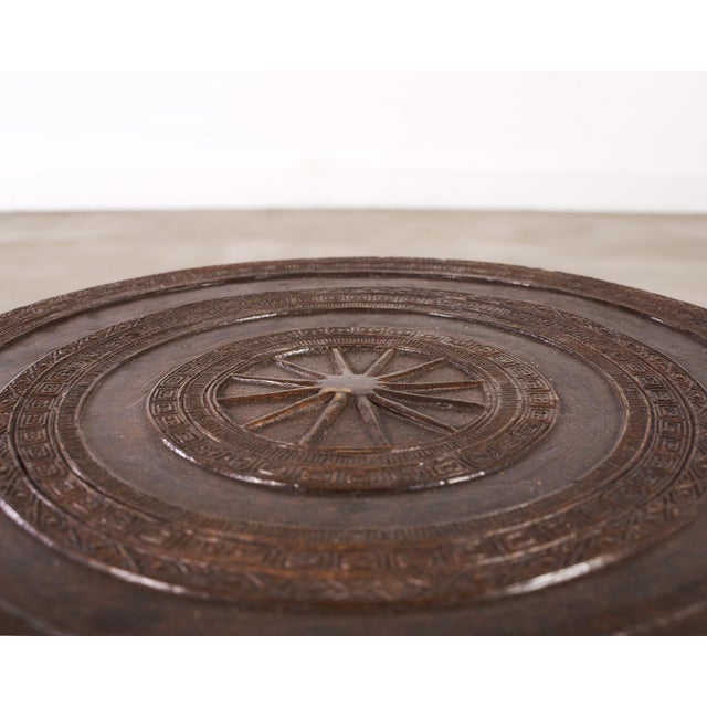Mid 20th Century Southeast Asian Patinated Bronze Rain Drum or Drinks Table For Sale - Image 5 of 16