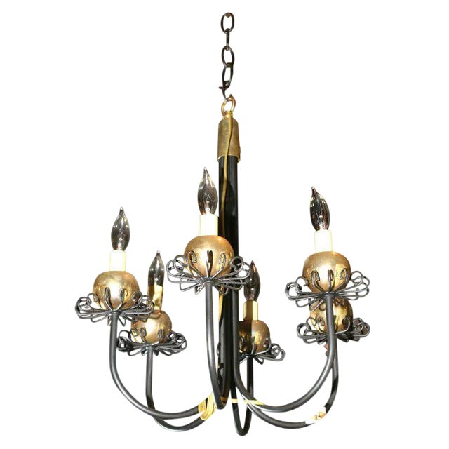 Small Midcentury Fanciful Chandelier For Sale
