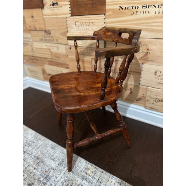 Mid-Century Modern Mid Century Captain's Chair, Pub or Saloon Style Chair For Sale - Image 3 of 9