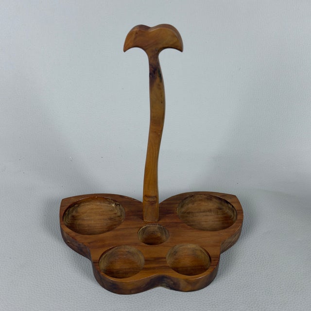 Brown Murano Glass Oil and Vinegar Set in Emerald Green, 1970s, Set of 6 For Sale - Image 8 of 11