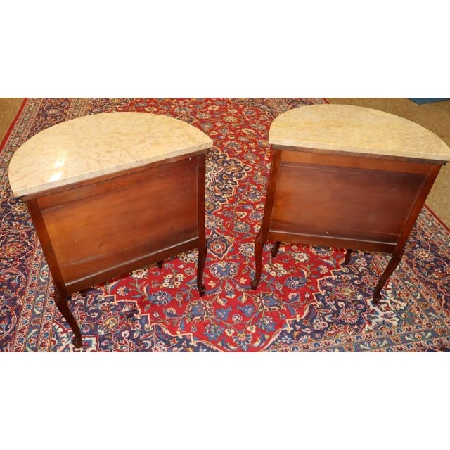 Pair of Early 20th Century Marble Top Louis XV French Style Commode Nightstands For Sale - Image 14 of 15