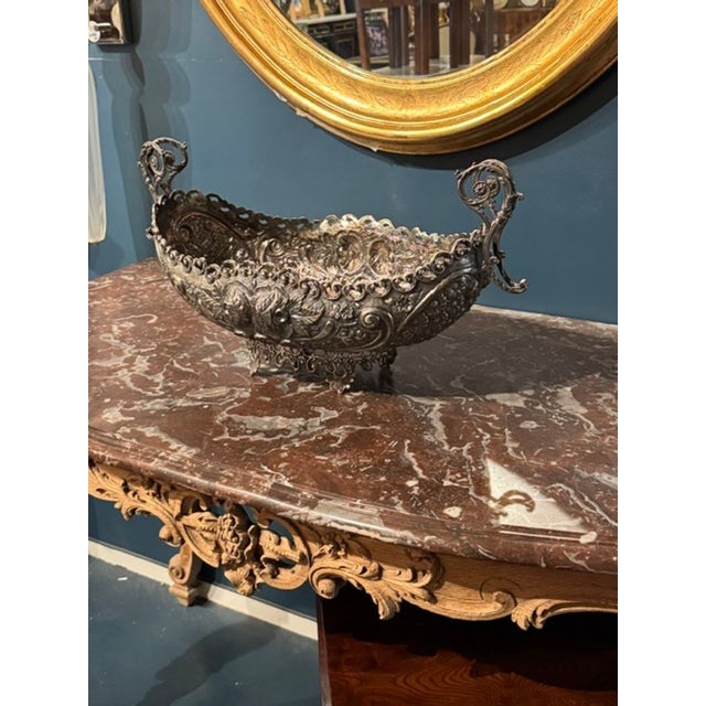Fine Quality 19th C. Austrian Silver Plate Jardiniere For Sale - Image 4 of 7