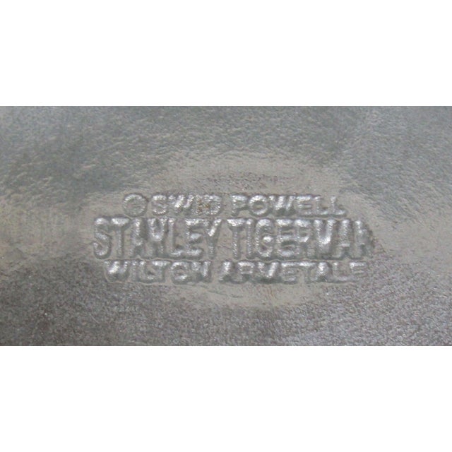 Silver 1980s Stanley Tigerman for Swid Powell Wavy Rim Footed Aluminum Bowl, 12" Postmodern Centerpiece For Sale - Image 8 of 8