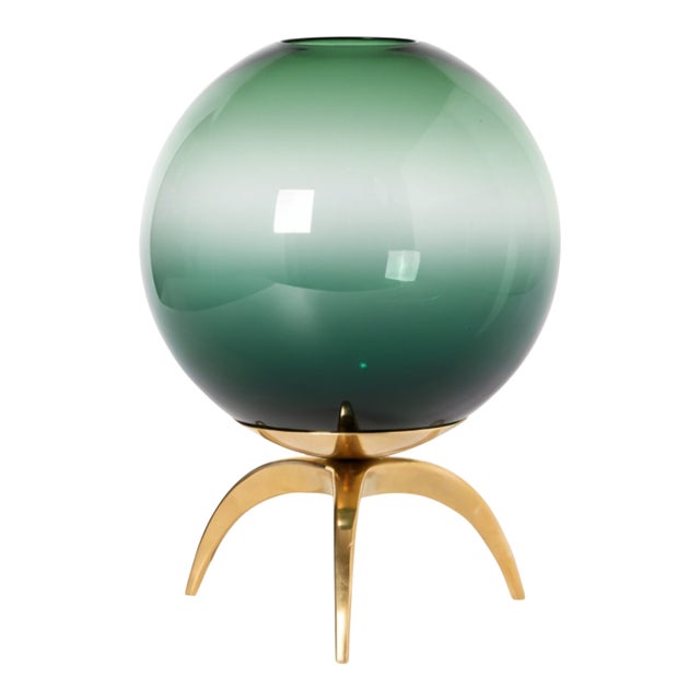 Italian Murano Accent Light - Green Ombre For Sale