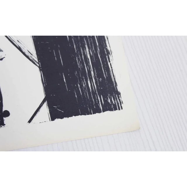 Black Lithograph of the Swiss Artist Bernd Völkle 1963 For Sale - Image 8 of 13