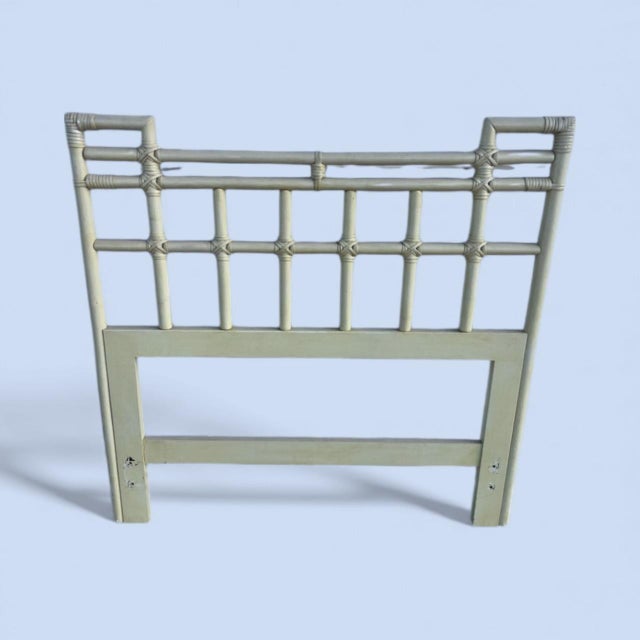 1970s Pair of Twin Faux Bamboo Coastal Headboards Hollywood Regency Palm Beach Style For Sale In West Palm - Image 6 of 10