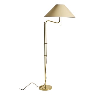 Mid-Century Modern Model G-132 Adjustable Floor Lamp in Brass from Bergboms, 1960s For Sale