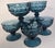 Vintage Aquamarine Honeycomb Champagne Coupes- Set of Six For Sale - Image 11 of 13