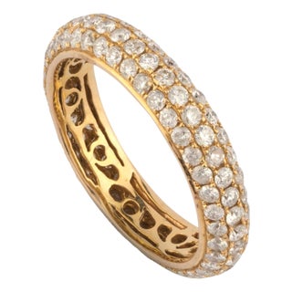 Natural Diamond Ring with 1.62 Carats Diamond in 18k Gold For Sale